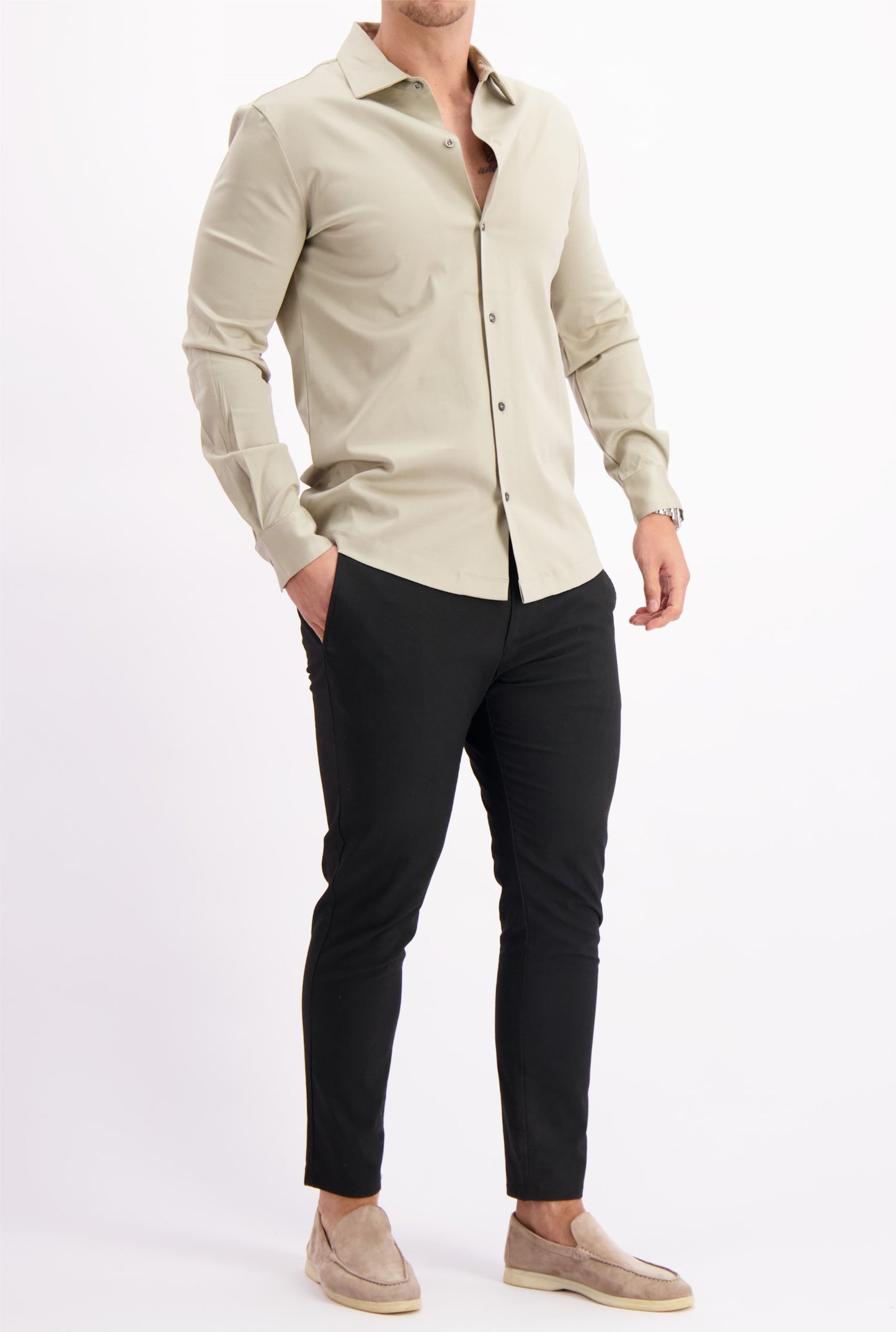 MERCERISED SHIRT | BEIGE