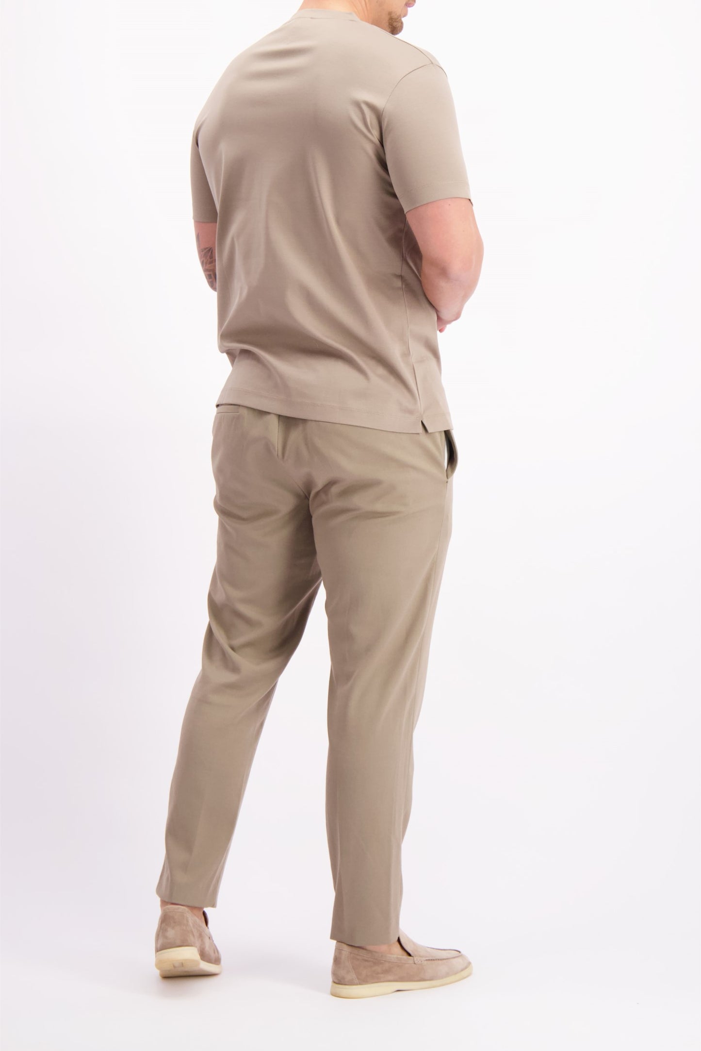 MERCERISED T-SHIRT | TAUPE