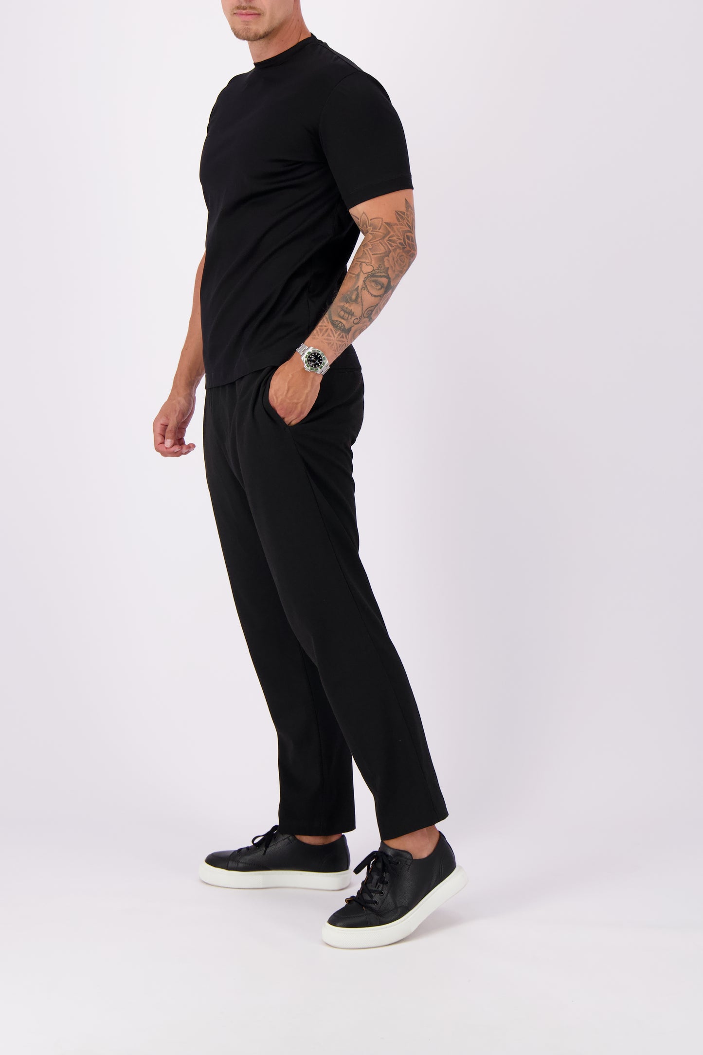 MERCERISED T-SHIRT | BLACK
