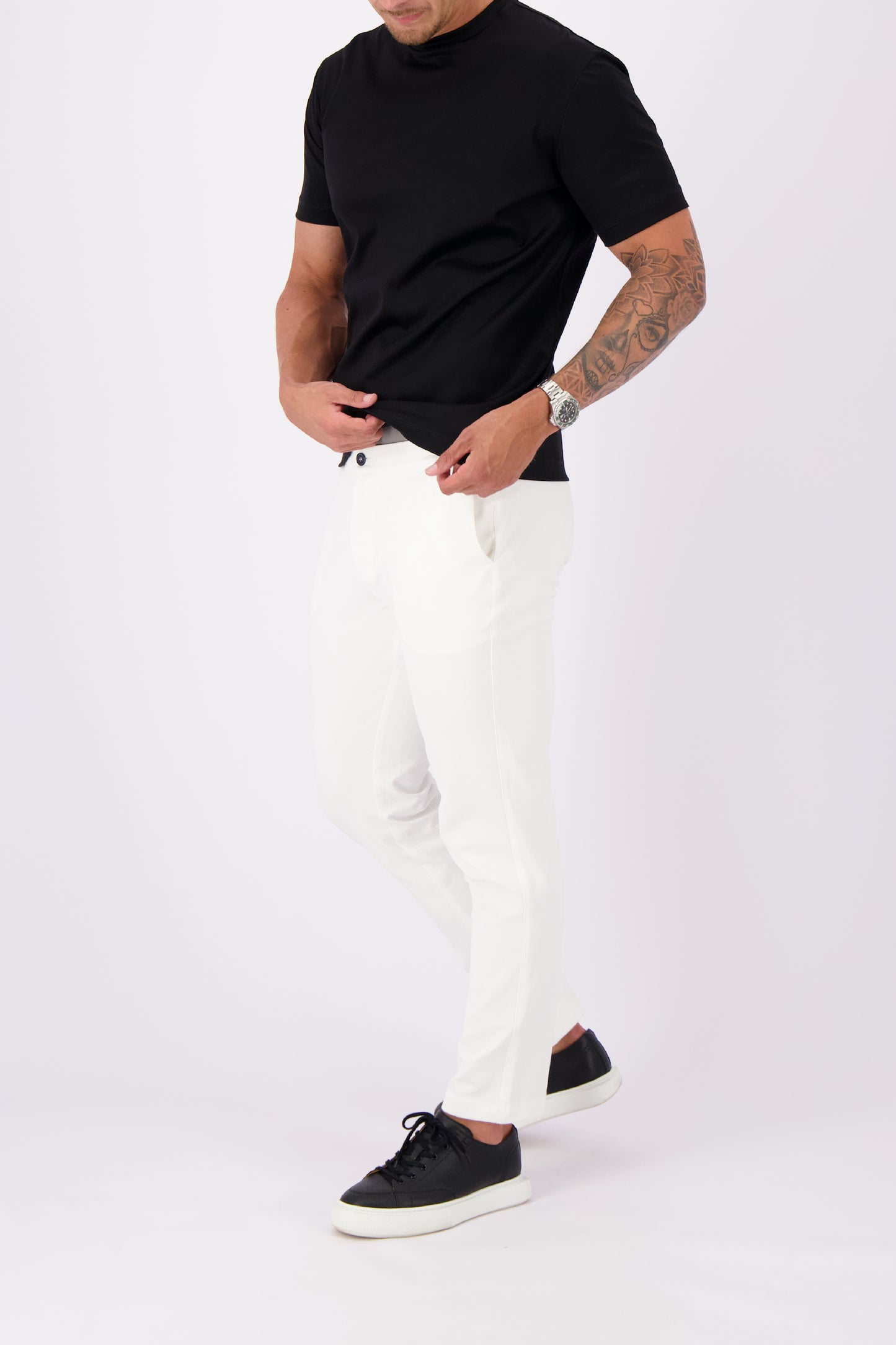 MERCERISED T-SHIRT | BLACK