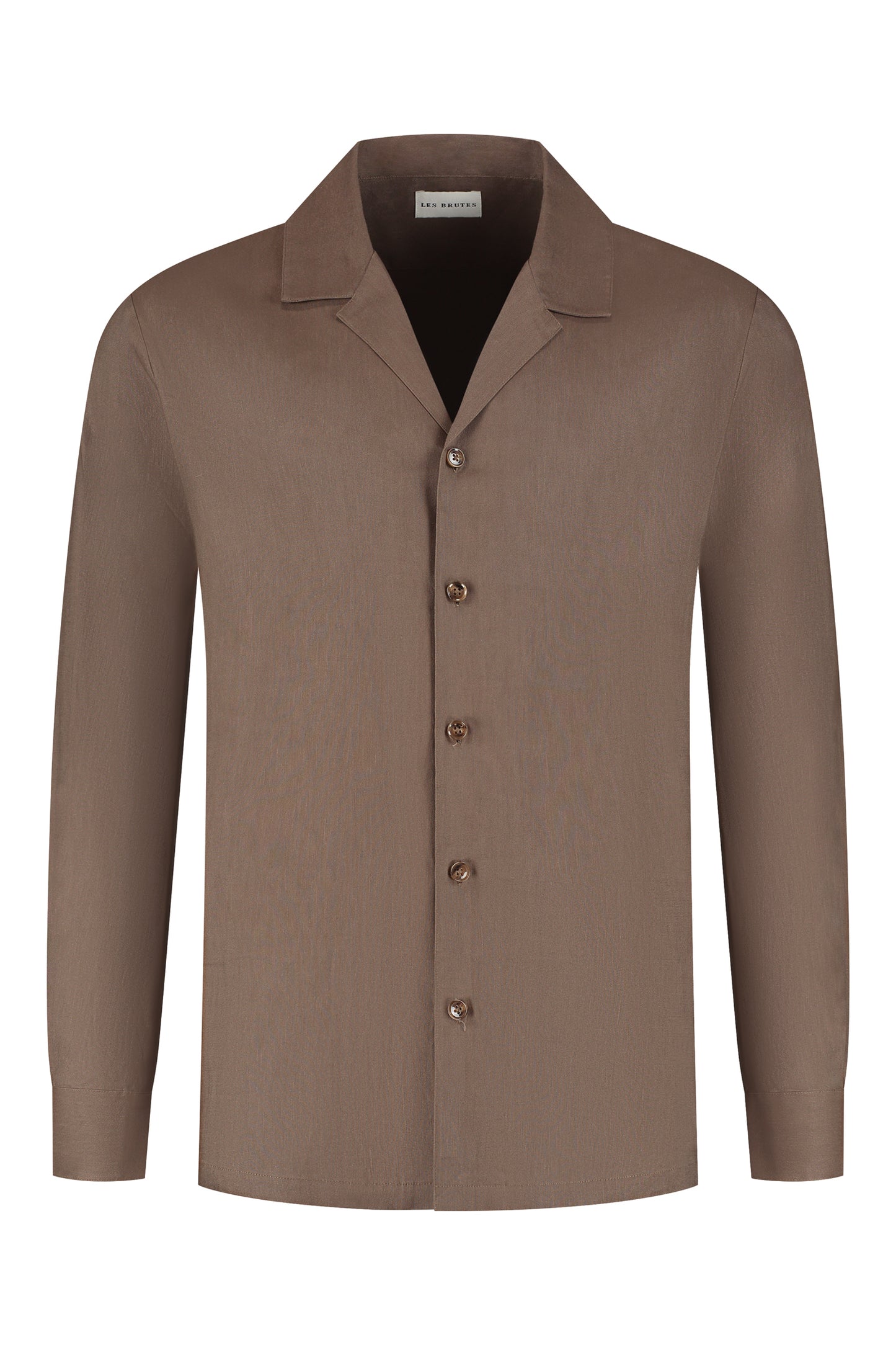 Linen shirt Mocha herenlinnen overhemd Les Brutes