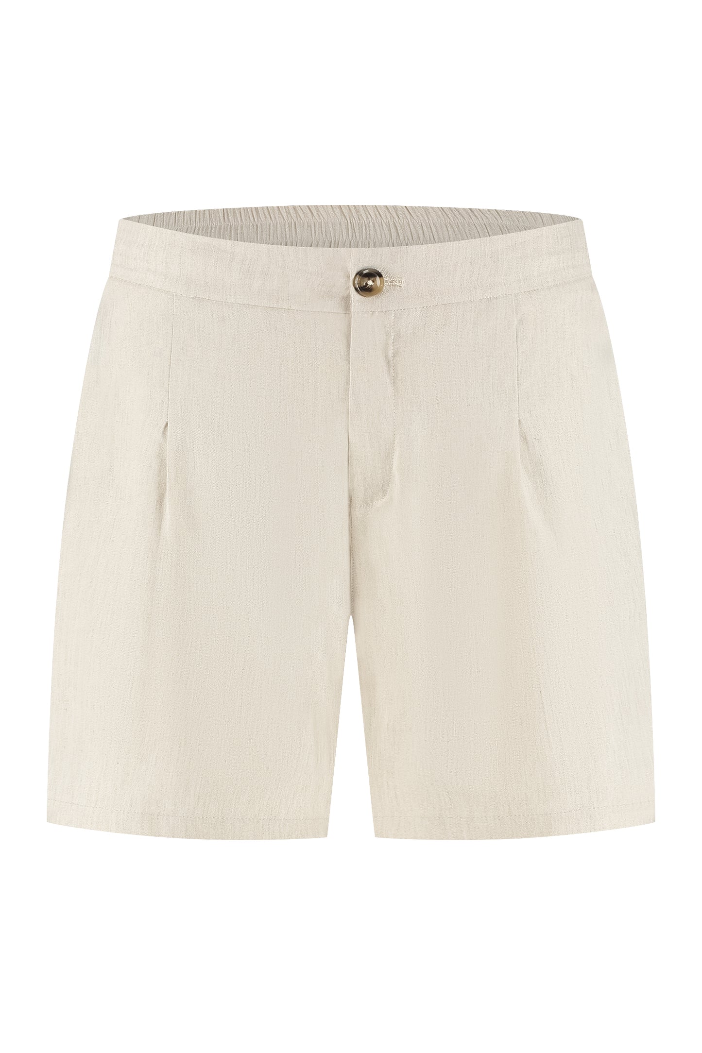 Linen shorts oatmeal creme. Linnen korte broek wit