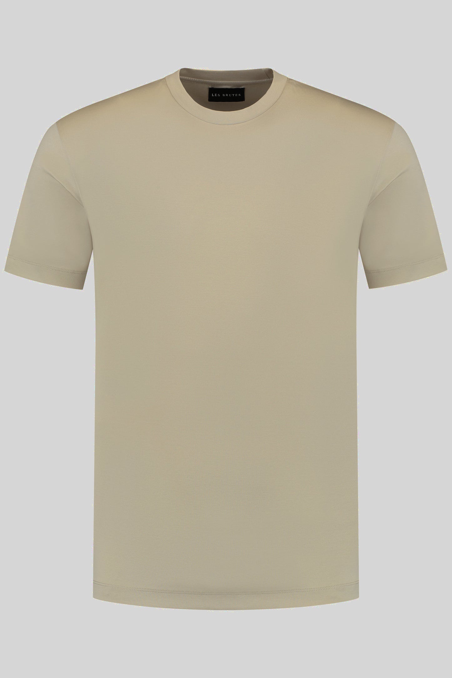 Les Brutes mercerised tshirt beige glans t-shirt beige creme