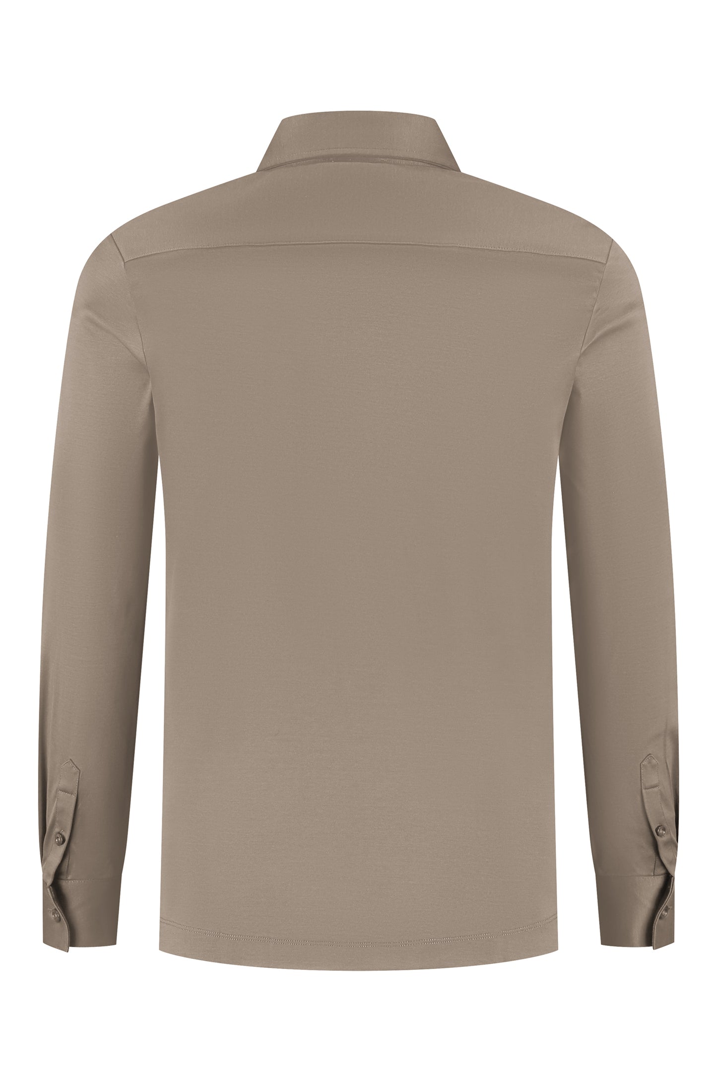 MERCERISED CUBAN SHIRT | TAUPE