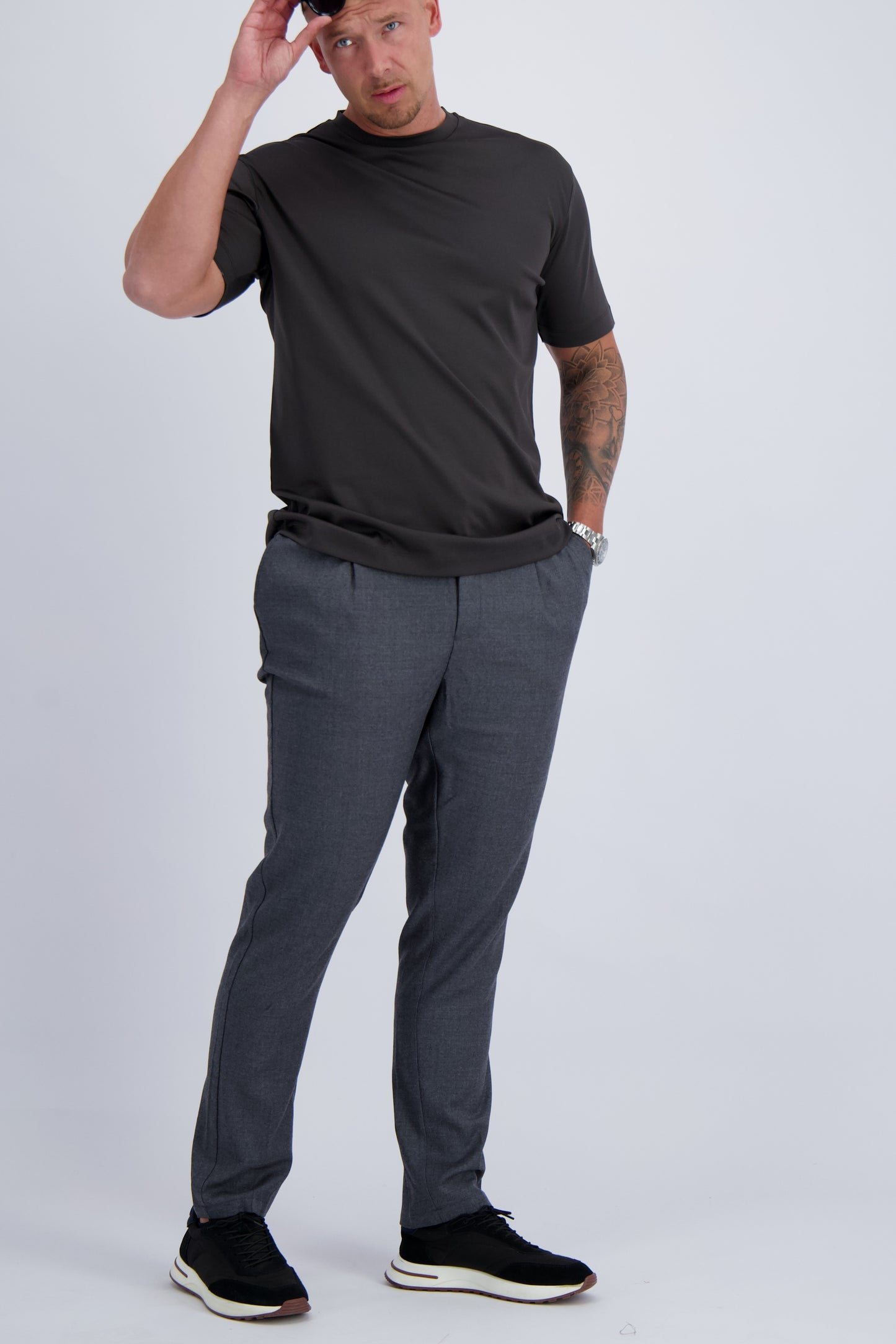 MERCERISED T-SHIRT | MIDNIGHT GREY