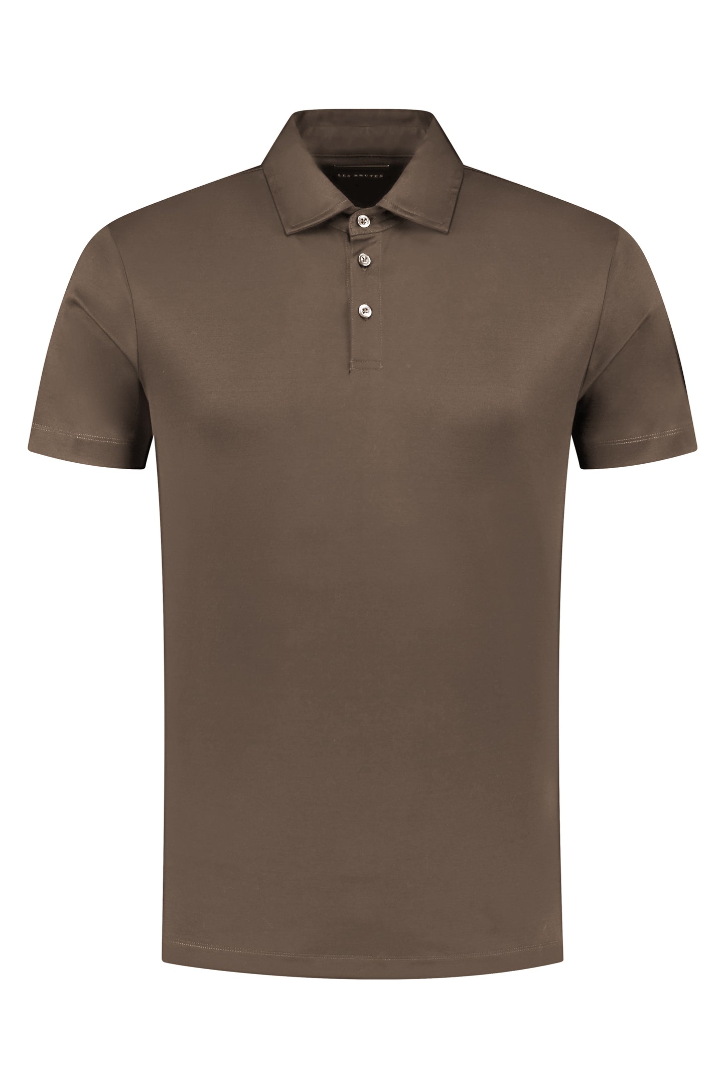 MERCERISED POLO | COFFEE