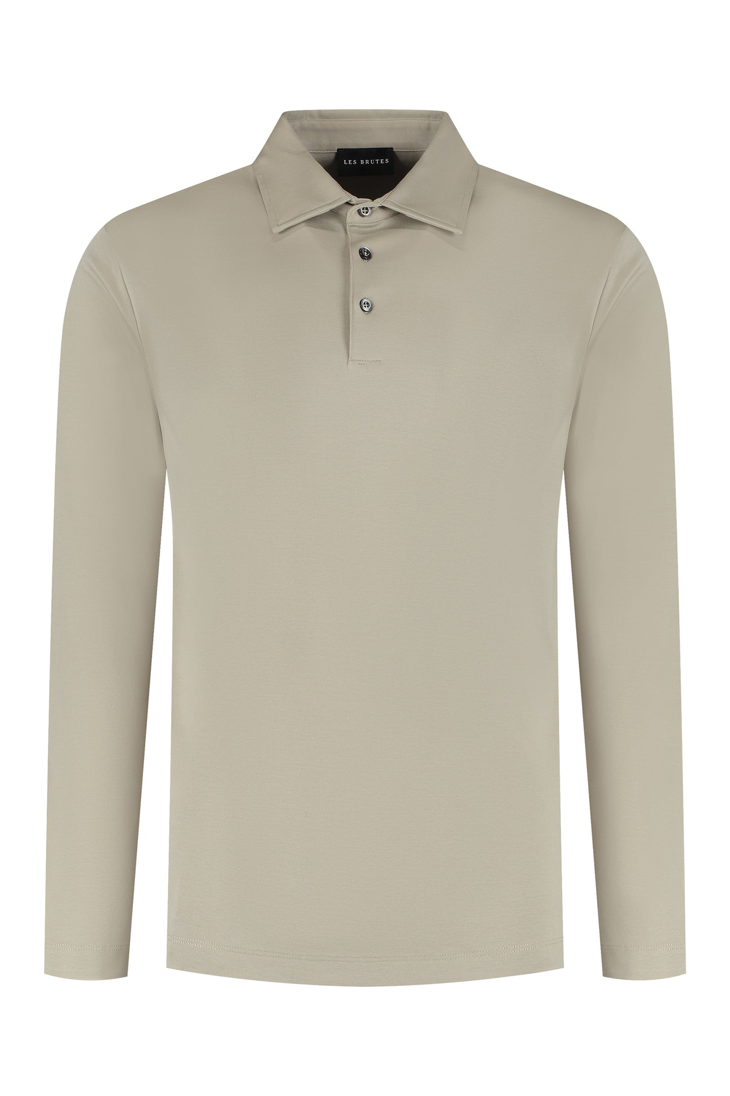 MERCERISED POLO LS | BEIGE