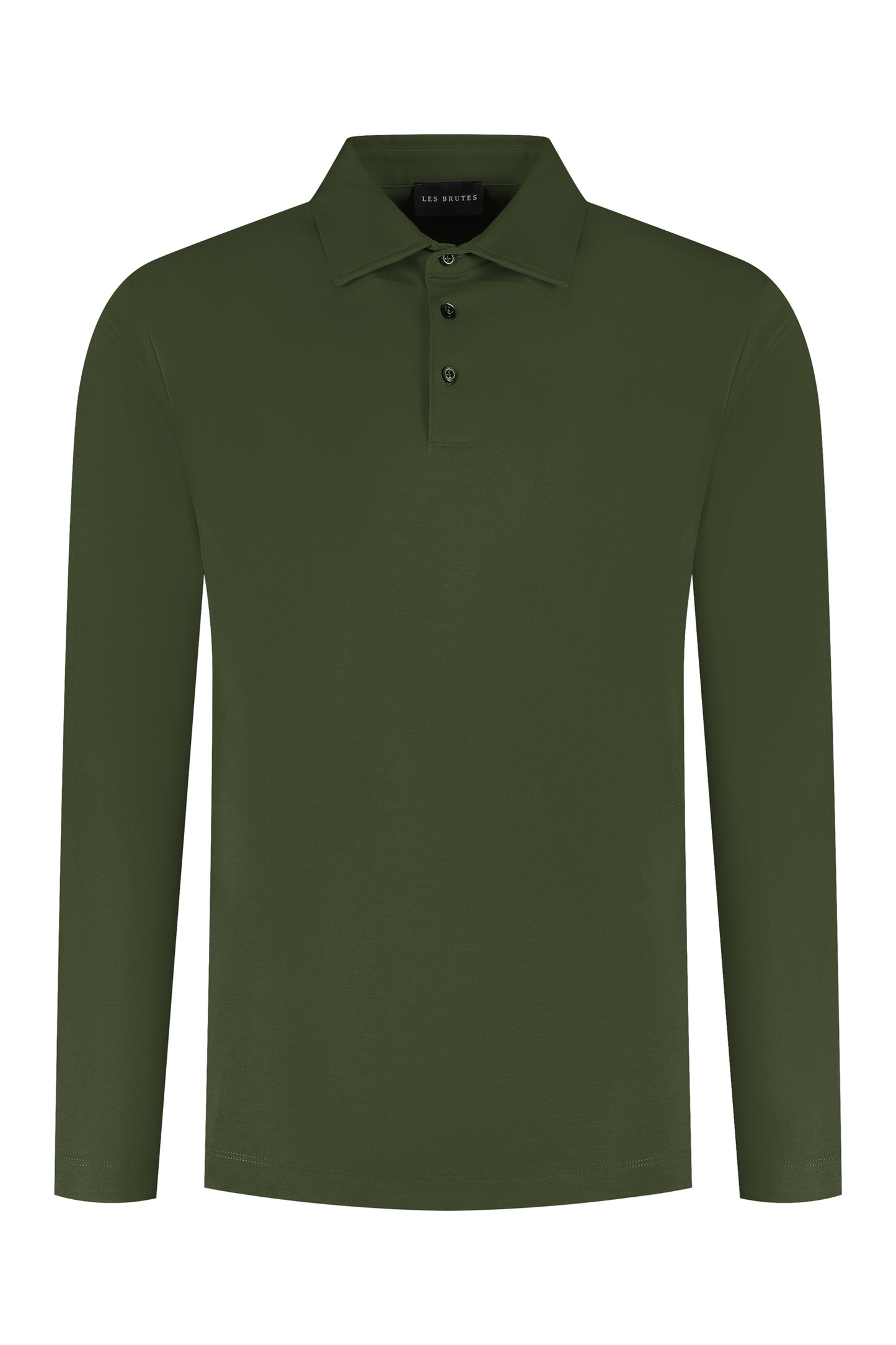MERCERISED POLO LS | OLIVE