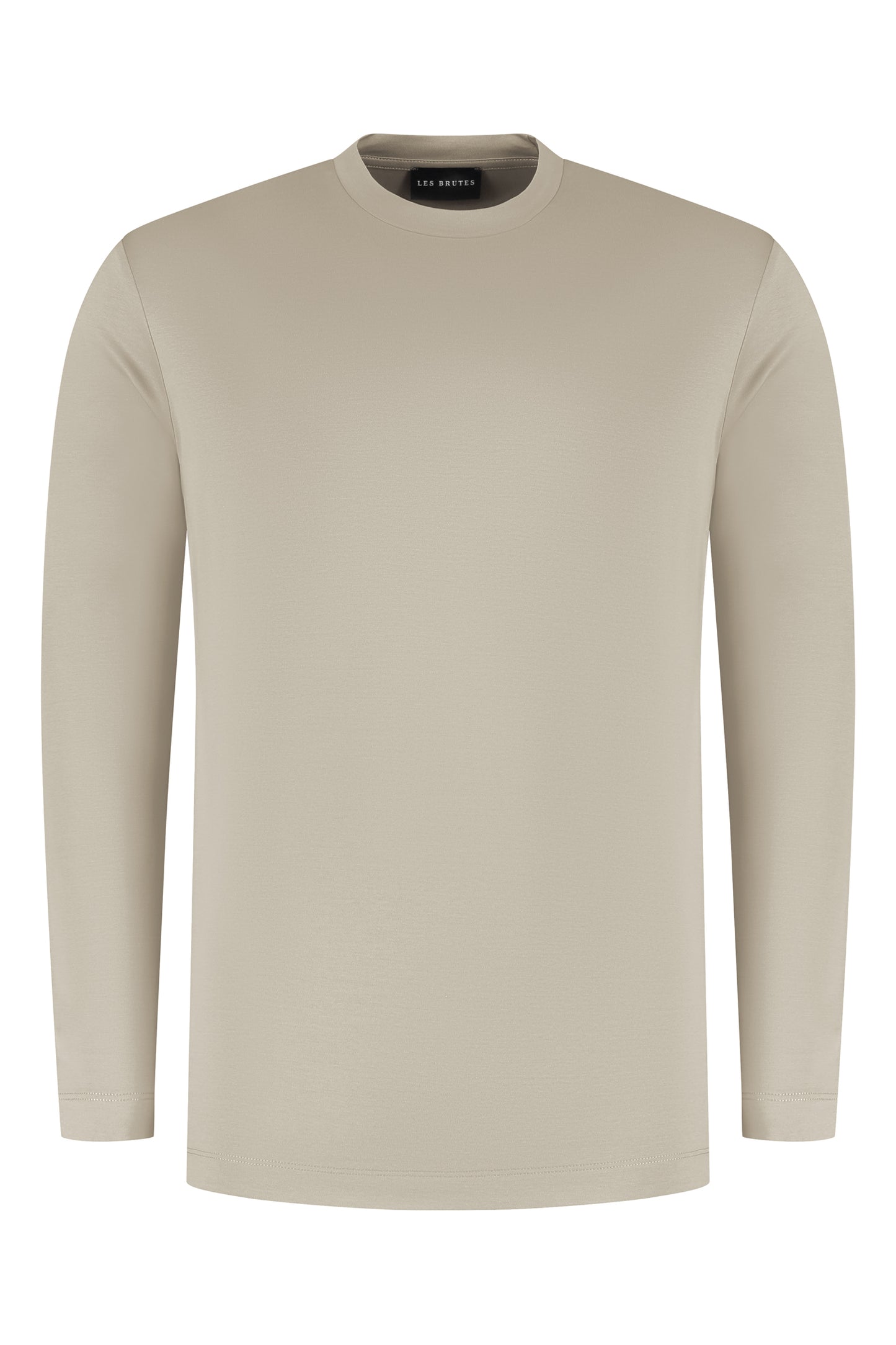 MERCERISED T-SHIRT LS | BEIGE