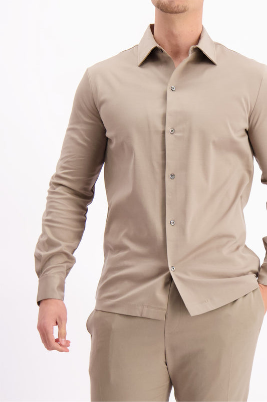 MERCERISED SHIRT | TAUPE