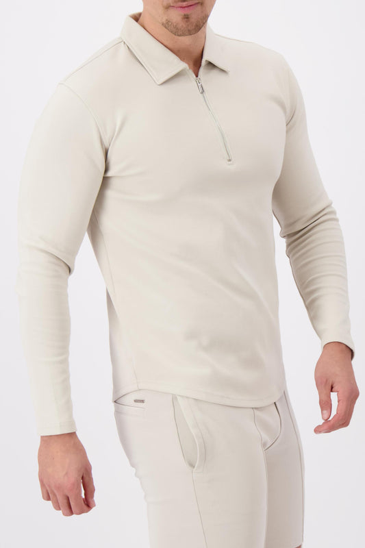 ESSENTIAL POLO LS | BEIGE