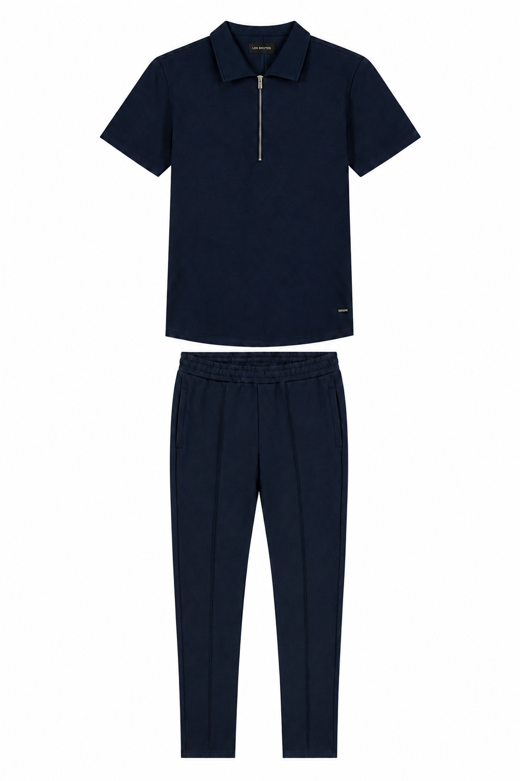 Les Brutes matching set with polo and trousers in navy. Timeless fashion for men with a smart casual look