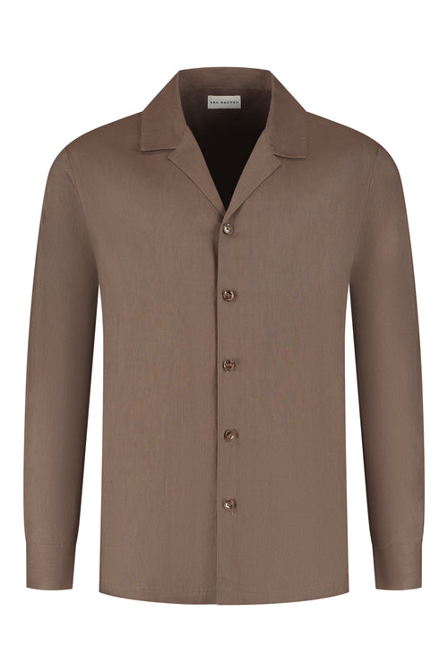 Linen shirt Mocha herenlinnen overhemd Les Brutes