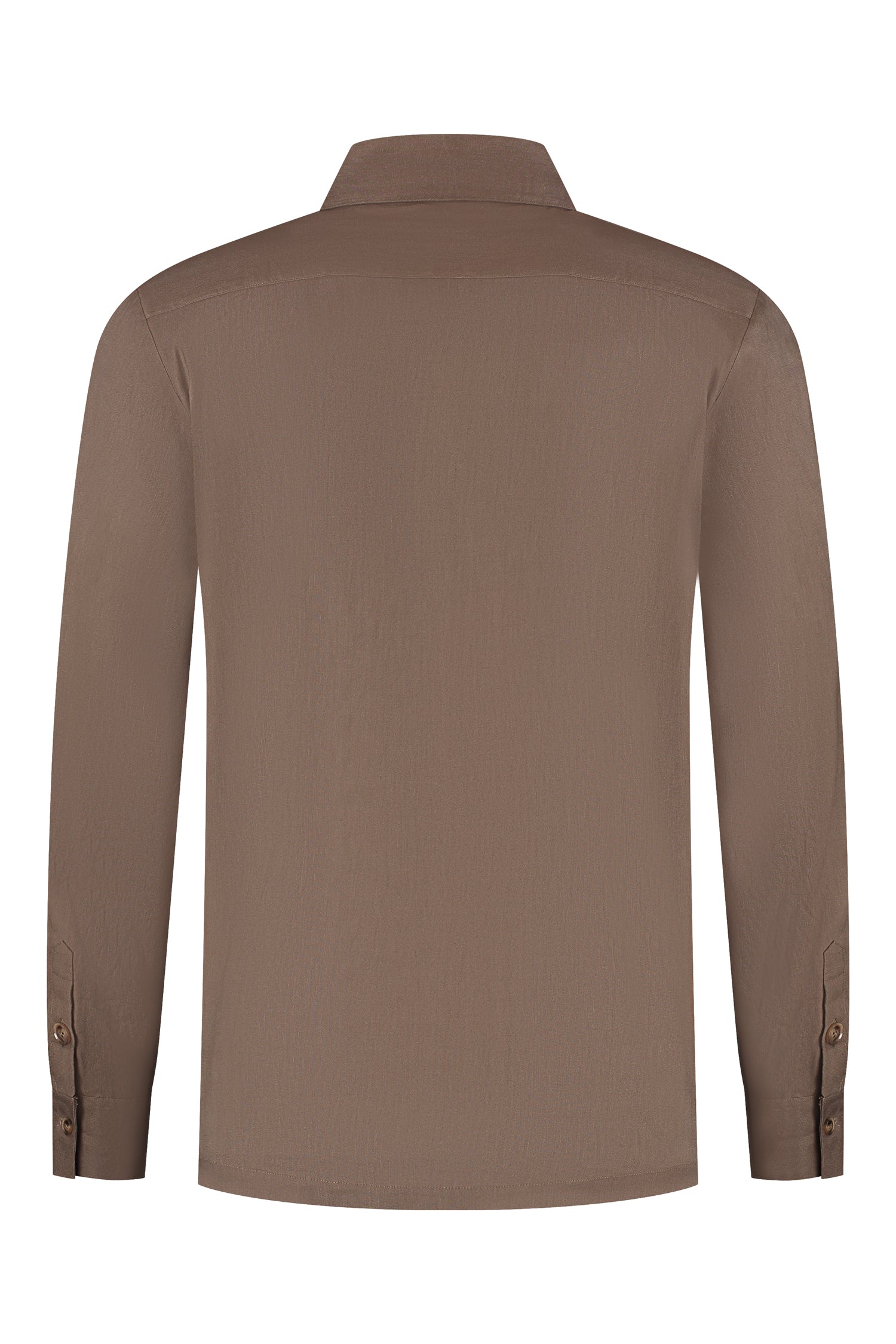 Linen shirt bruin herenlinnen overhemd Les Brutes