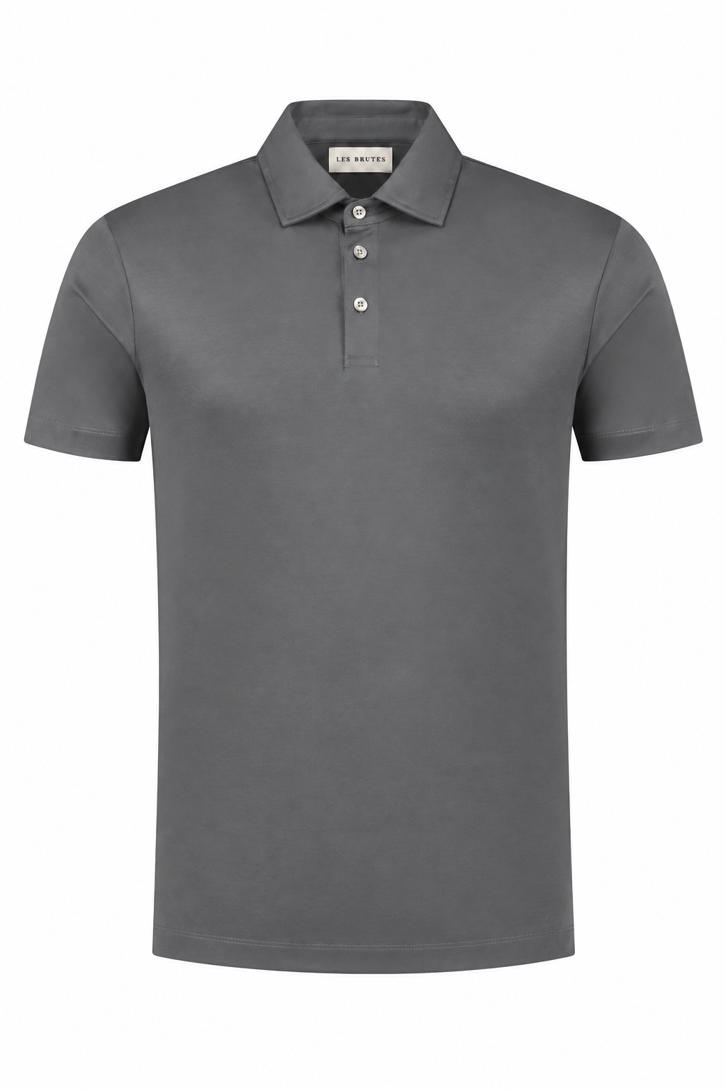 Les Brutes polo in Grey. Double mercerised supima cotton and high quality for extra comfort and sustainability. 