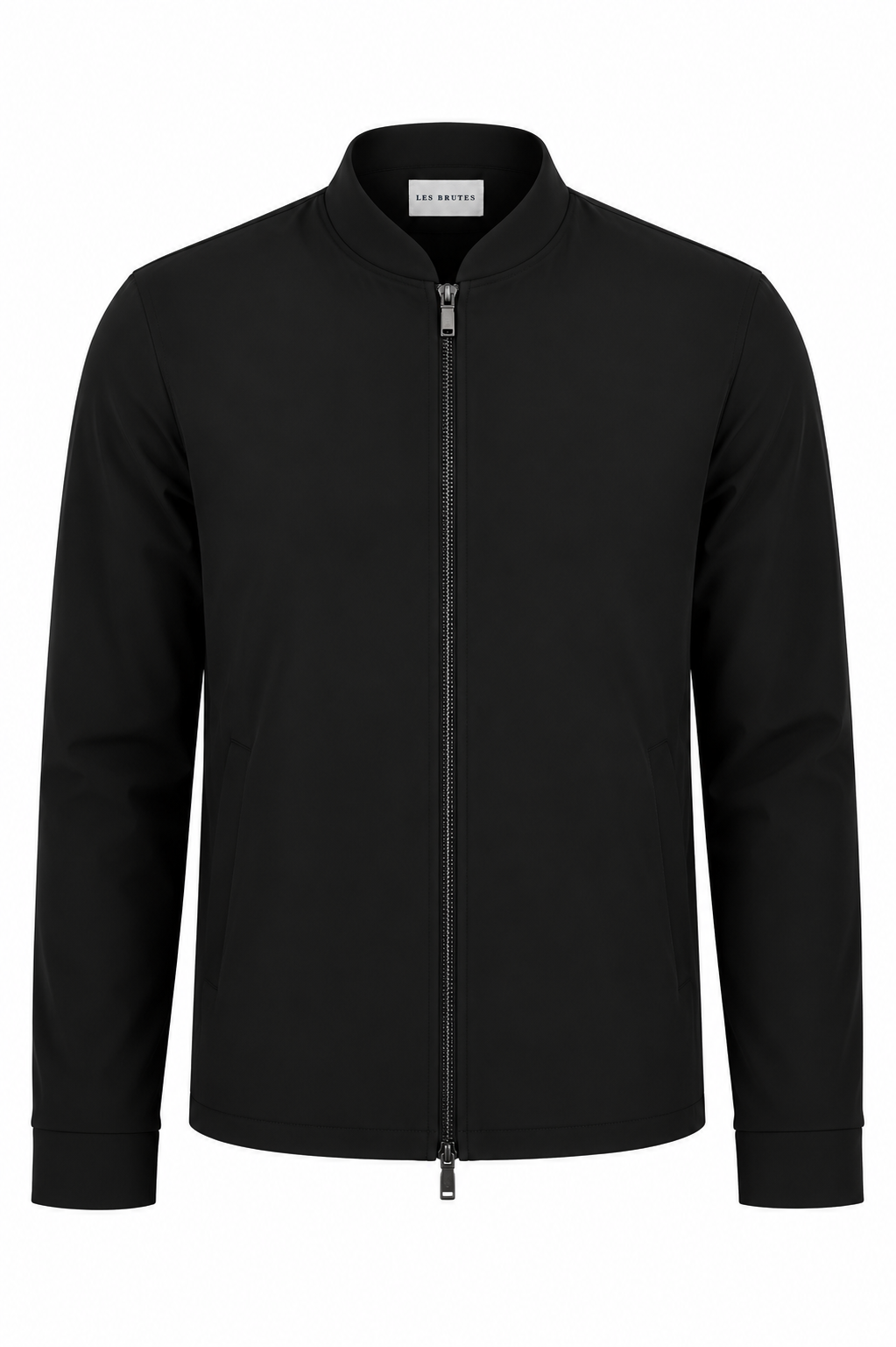 Les Brutes Tech Jacket in Black. Premium Tech fabric for extra comfort en luxury looks