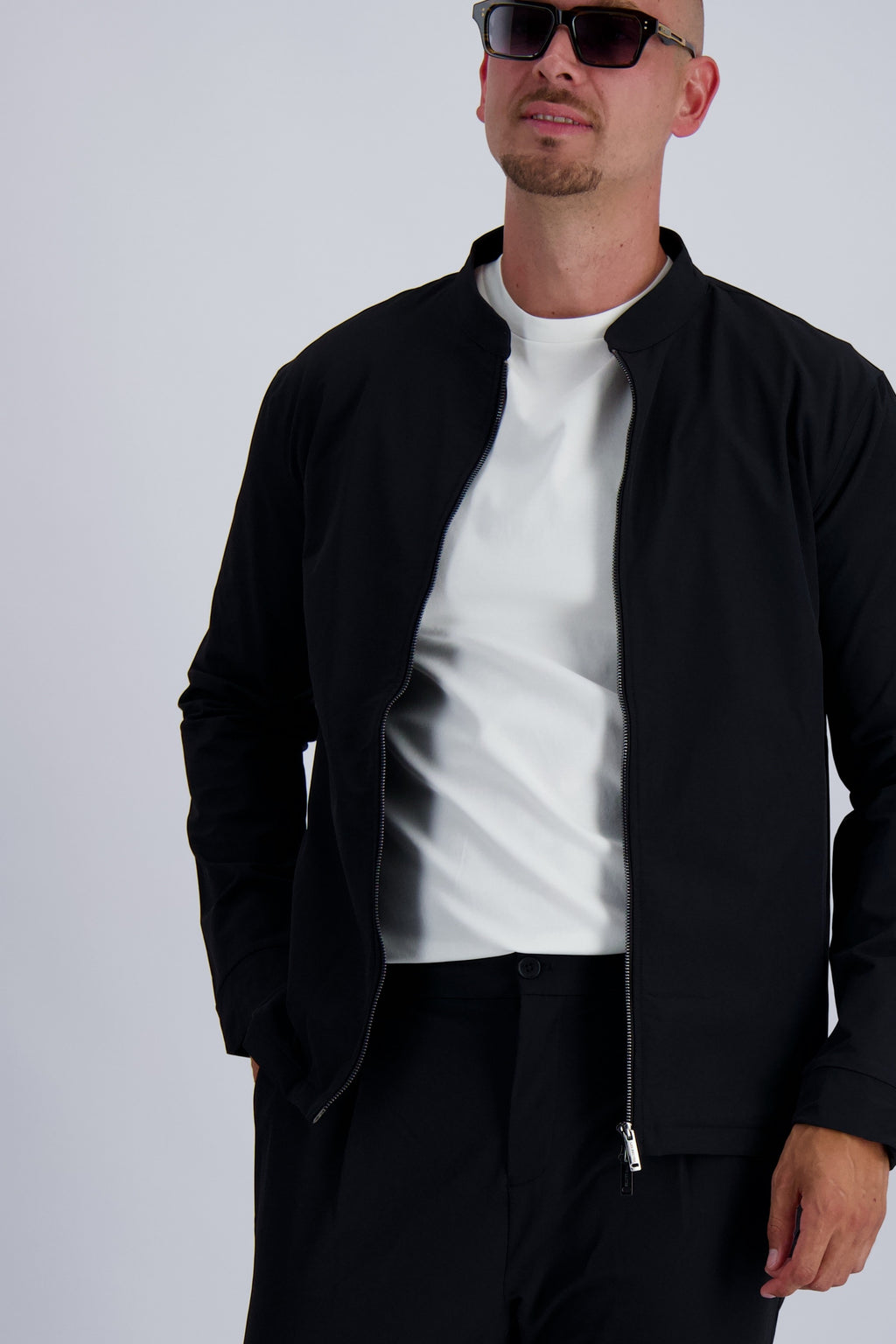 Les Brutes Tech Jacket in black. Crafted with premium materials for luxury looks and long lasting quality