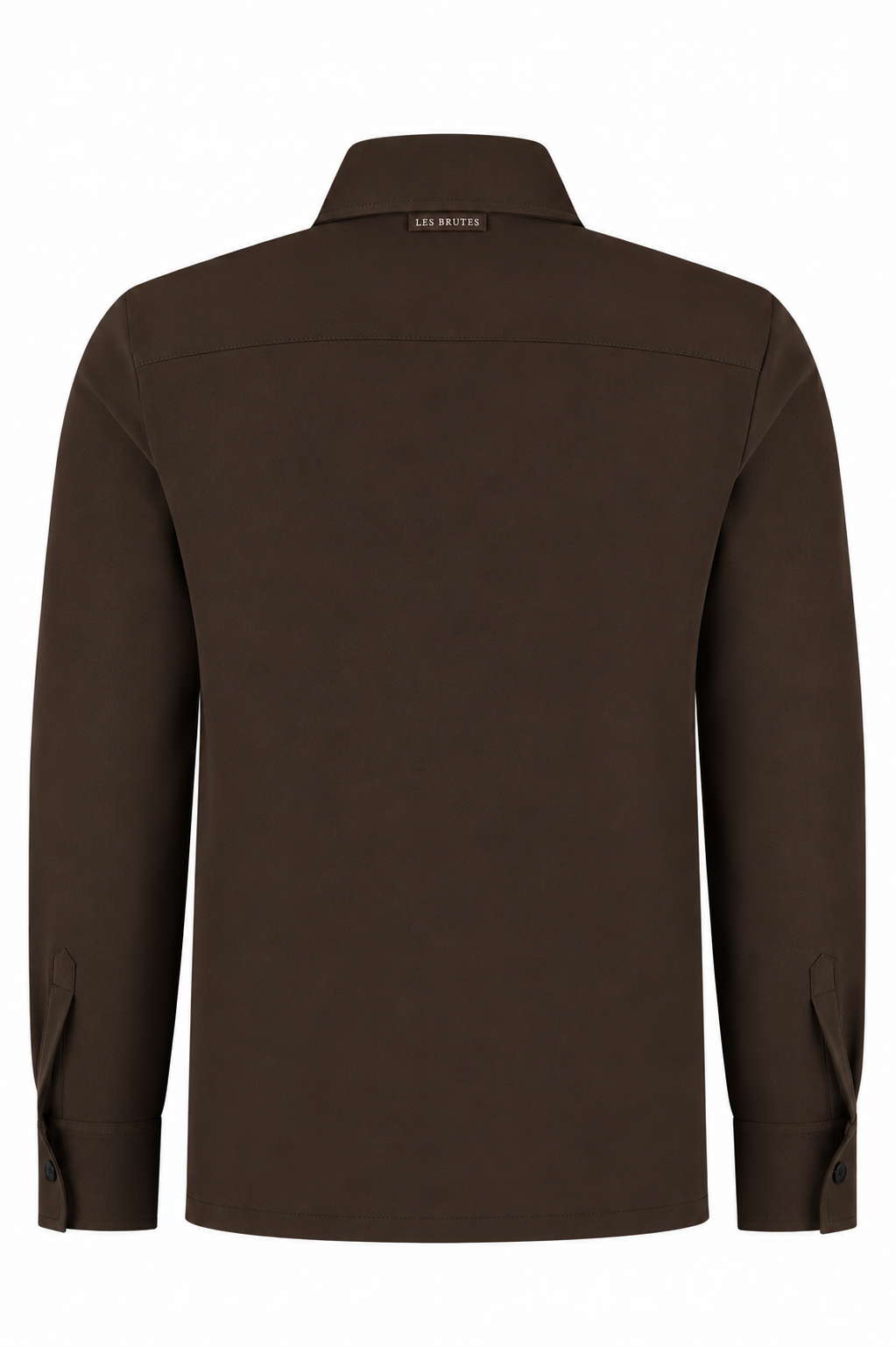 Les Brutes Tech Overshirt dark brown