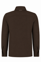 Les Brutes Tech Overshirt dark brown