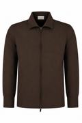 Les Brutes Tech Overshirt dark brown