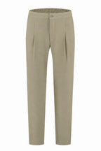 Les Brutes Tech Trousers in beige for men. A luxury overshirt for smart casual ocassions. 