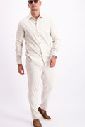 Linen shirt oatmeal white summer linnen overhemd wit creme