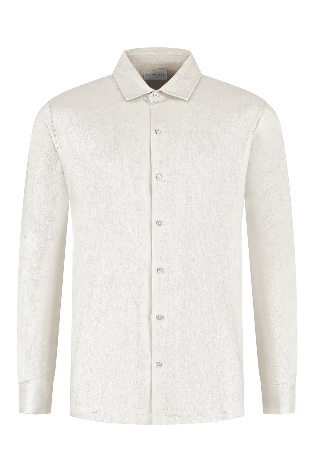 Les Brutes linen shirt oatmeal linnen broek overhemd wit