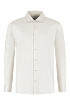 Les Brutes linen shirt oatmeal linnen broek overhemd wit