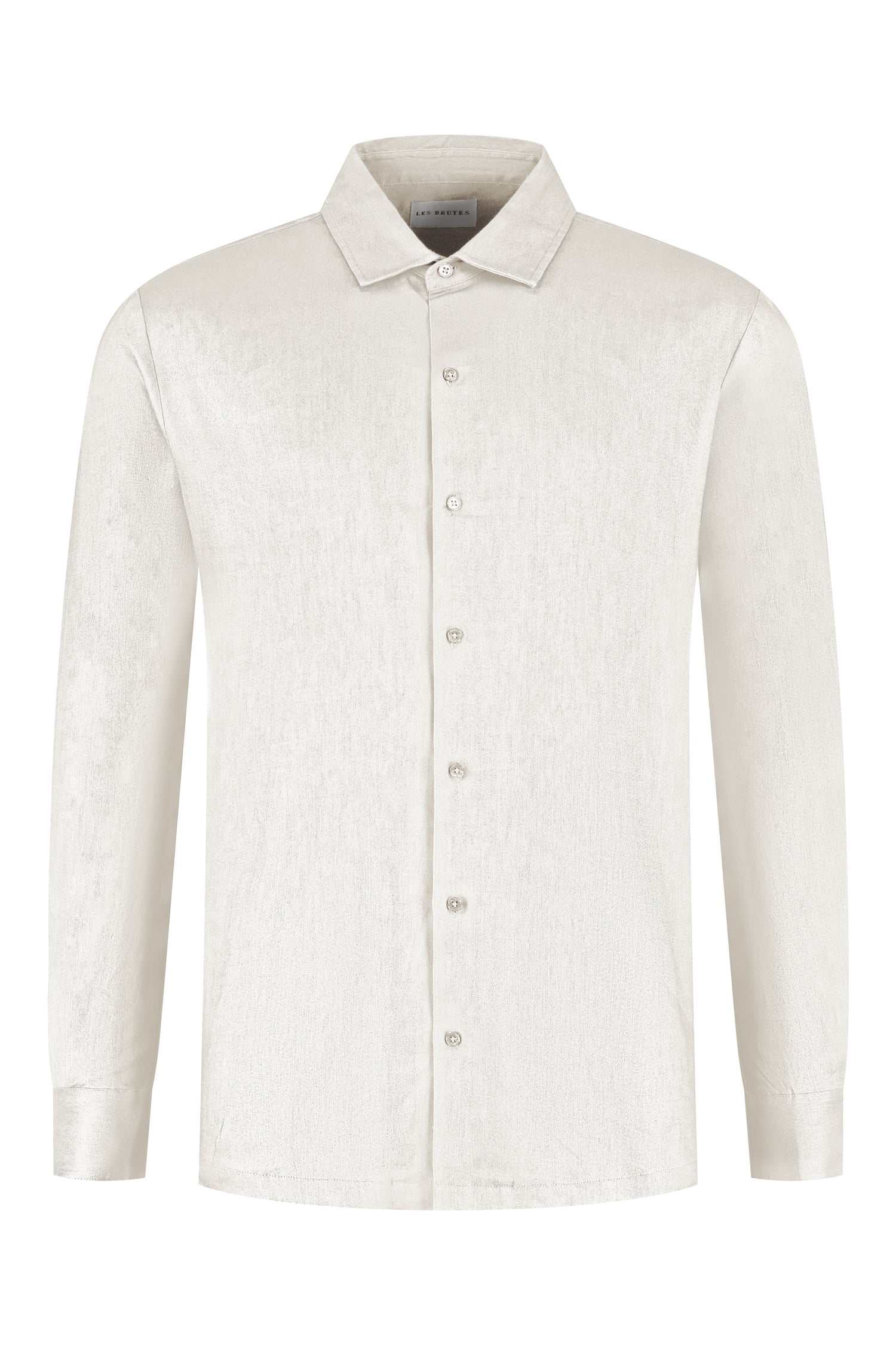 Les Brutes linen shirt oatmeal linnen broek overhemd wit