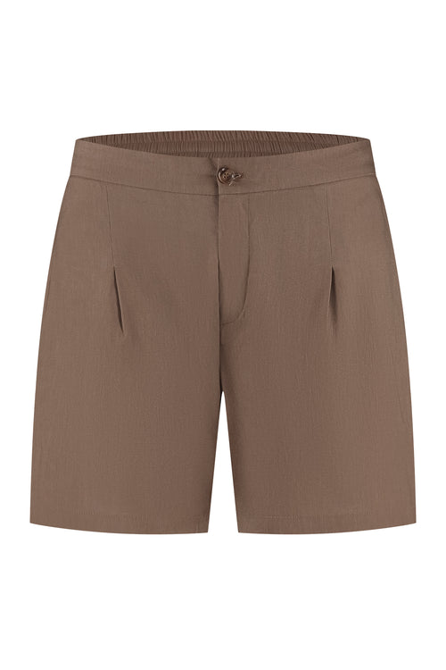 Linen shorts brown. Linnen korte broek bruin