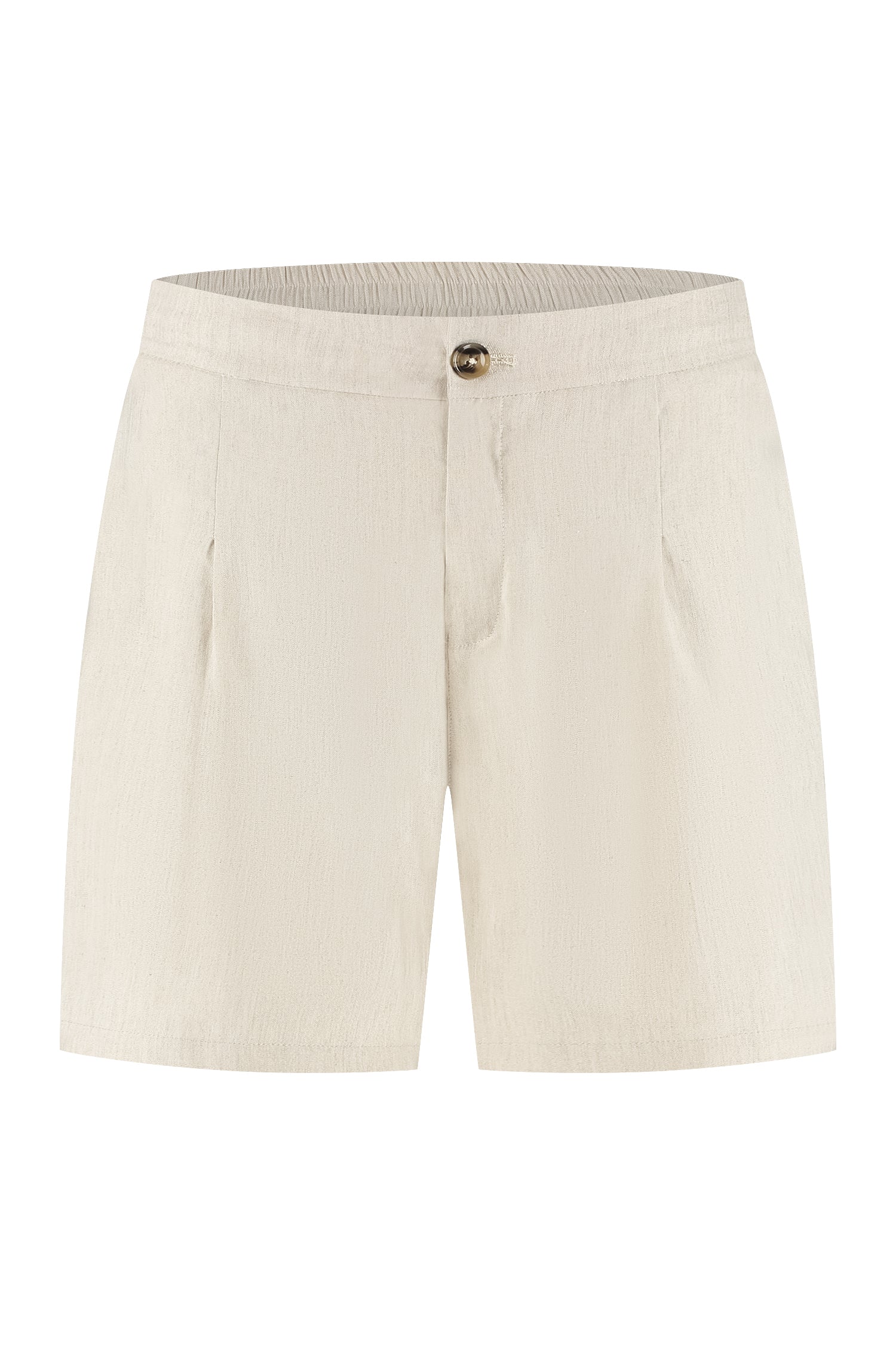 Linen shorts oatmeal creme. Linnen korte broek wit