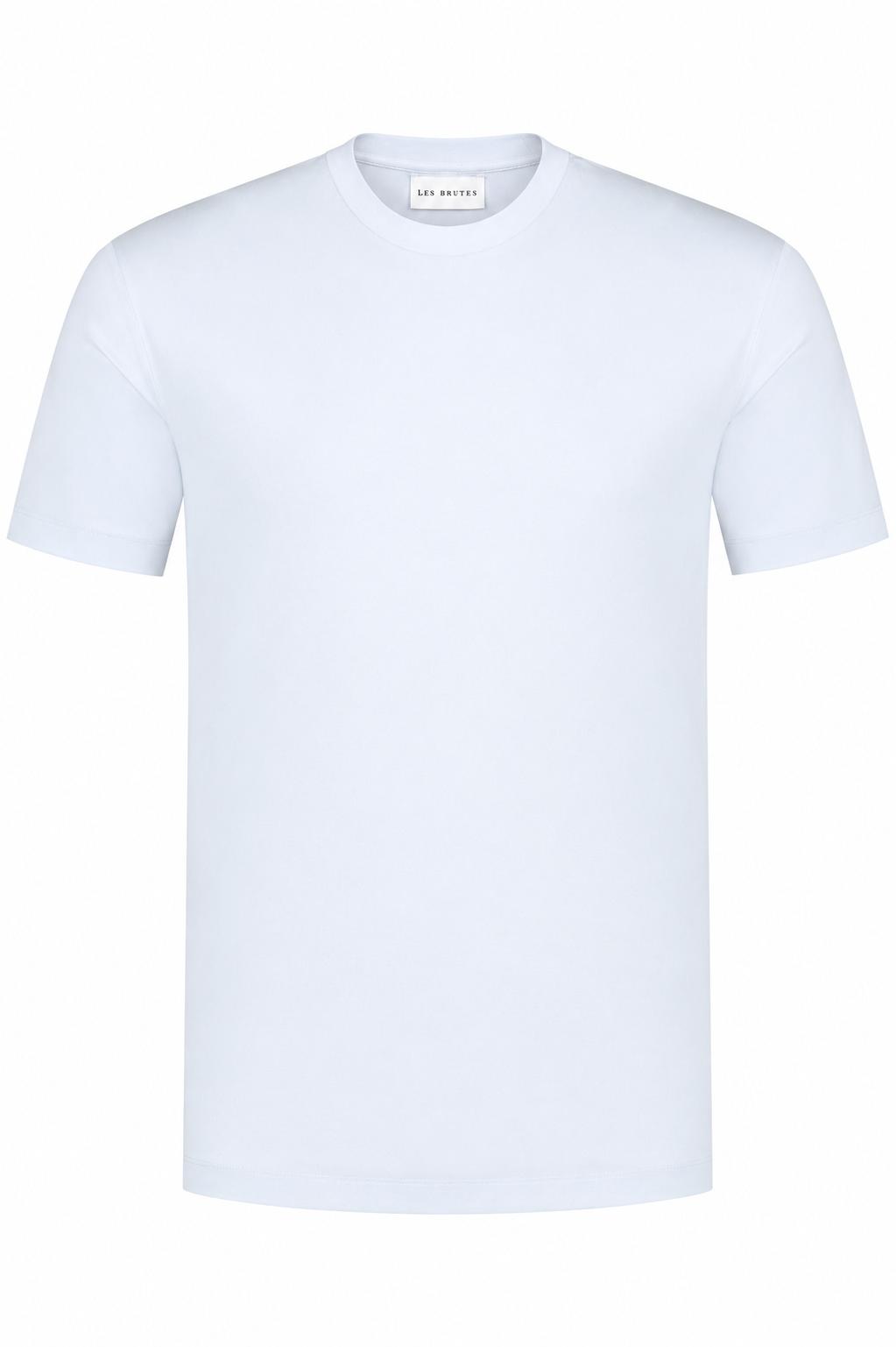 Les Brutes luxury t-shirt for men in light blue. Crafted with high quality double mercerised supima cotton for extra comfort and a luxurious look