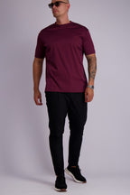 Les Brutes t-shirt bordeaux burgundy red mercerised