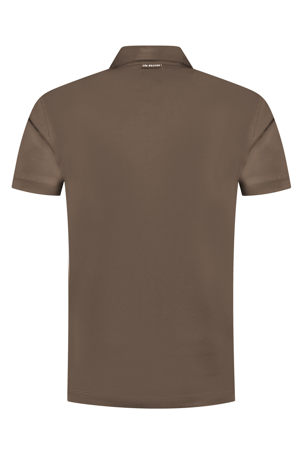Mercerised polo coffee polo bruin heren