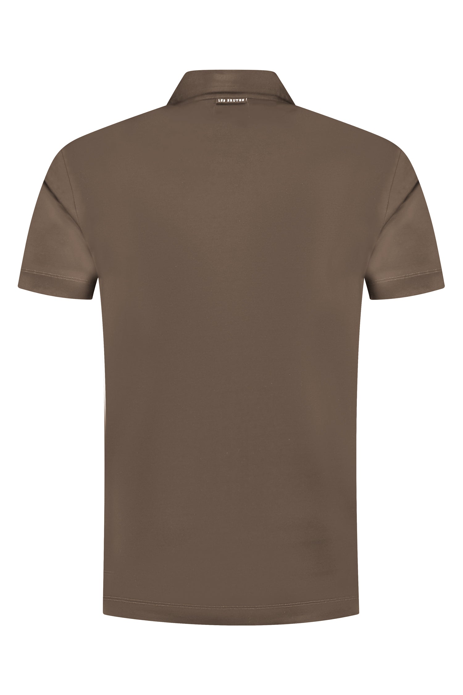 Mercerised polo coffee polo bruin heren