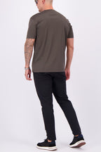Les Brutes mercerised t-shirt donkergroen glans t-shirt