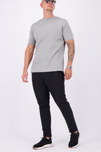 Les Brutes mercerised tshirt light grey glans tshirt lichtgrijs