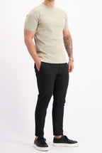 Les Brutes mercerised tshirt beige glans t-shirt beige creme