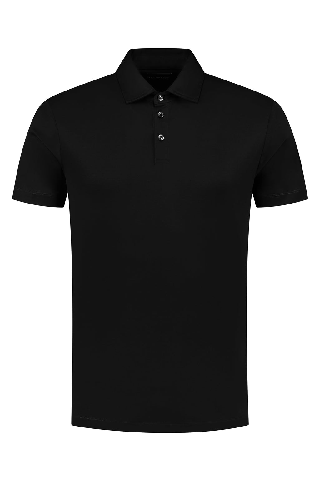 Mercerised polo black polo zwart heren