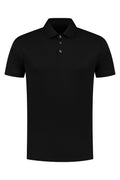 Mercerised polo black polo zwart heren