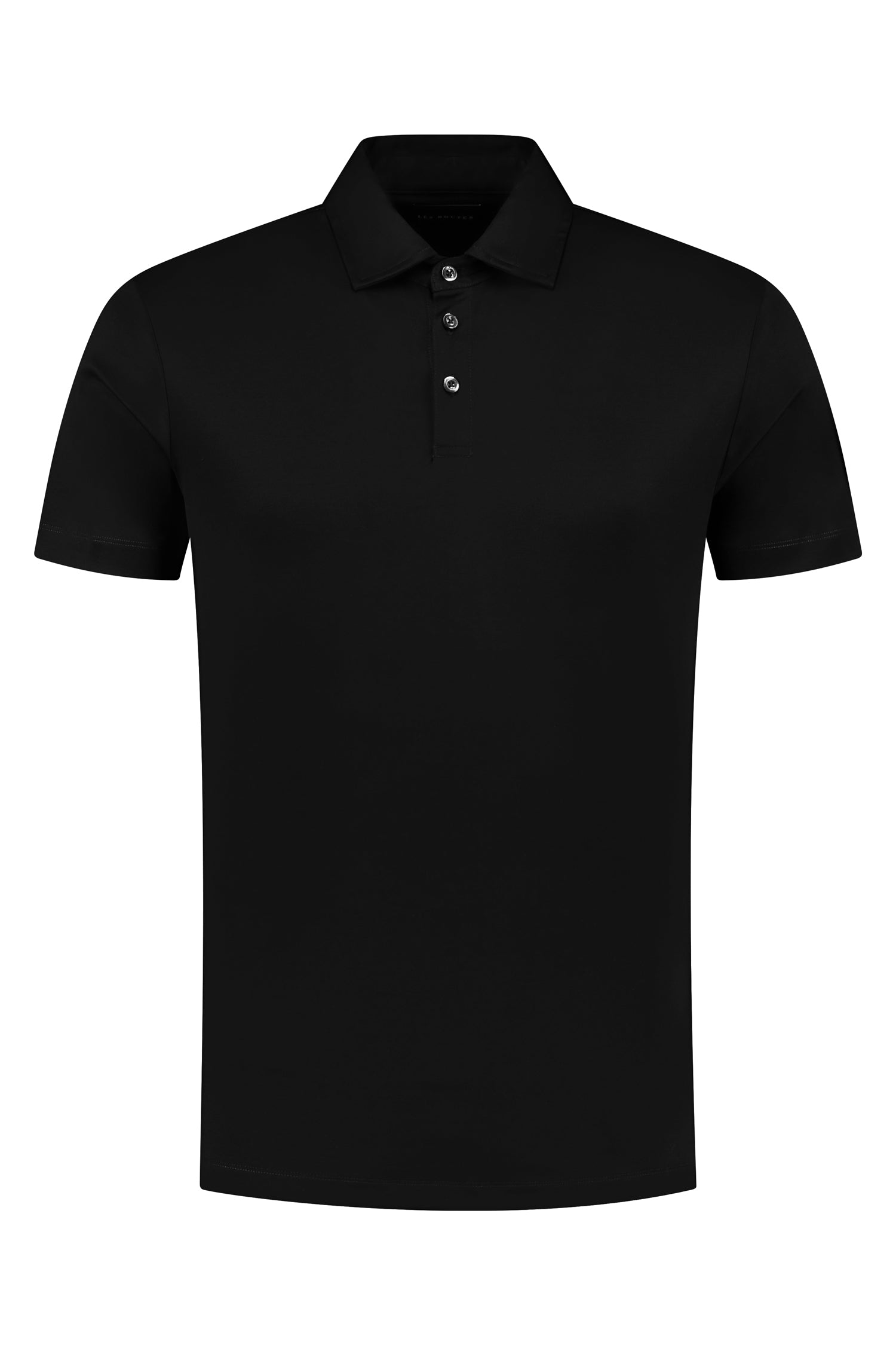 Mercerised polo black polo zwart heren