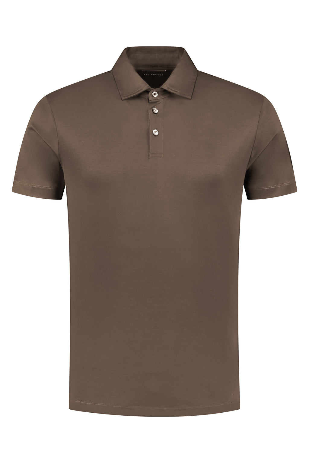 Mercerised polo coffee polo bruin heren