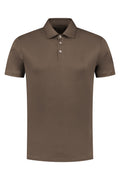 Mercerised polo coffee polo bruin heren