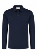 Luxury polo in Navy from Les Brutes with timeless design for men. Crafted with premium supima cotton for soft comfort and sustainability. 
