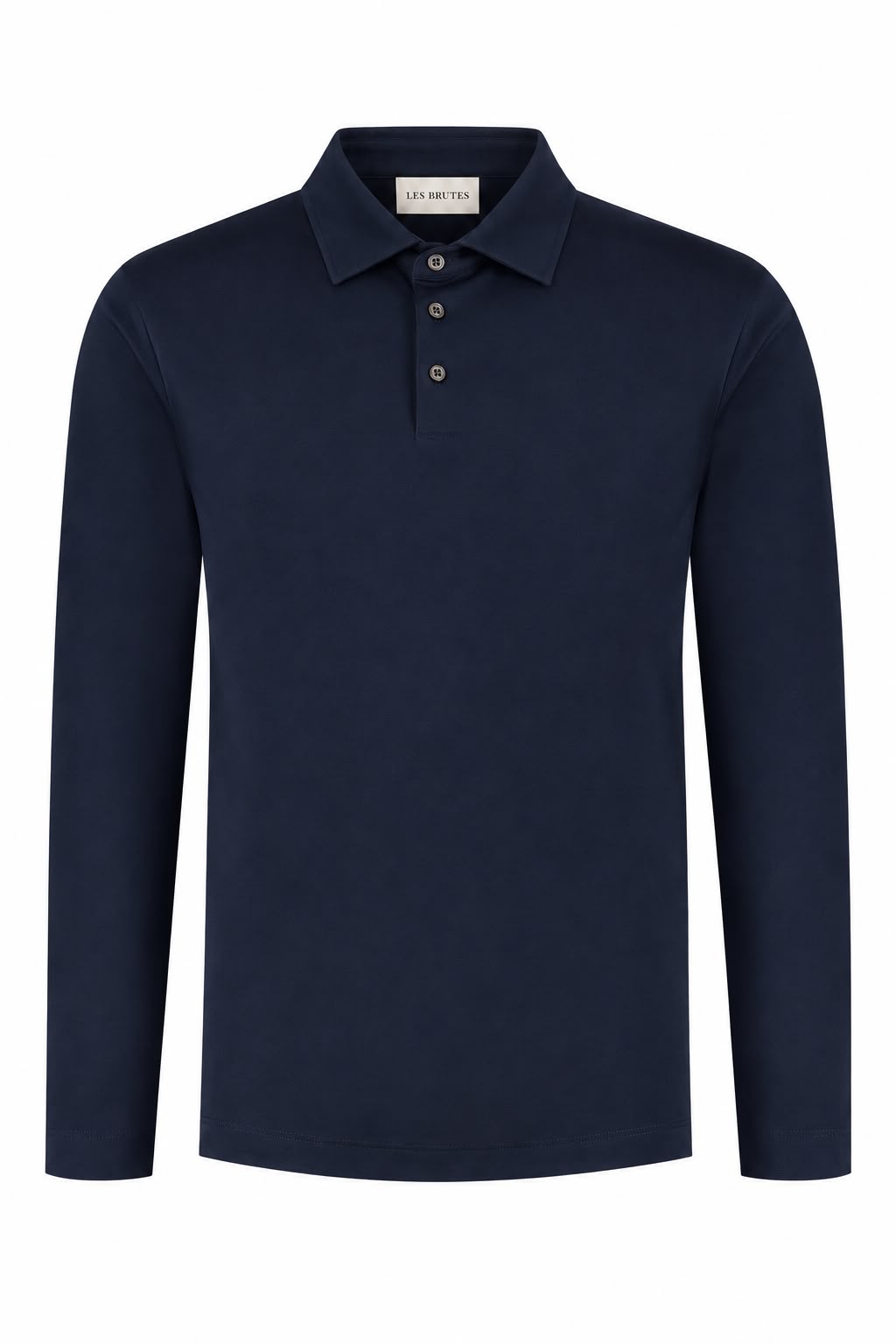 Luxury polo in Navy from Les Brutes with timeless design for men. Crafted with premium supima cotton for soft comfort and sustainability. 