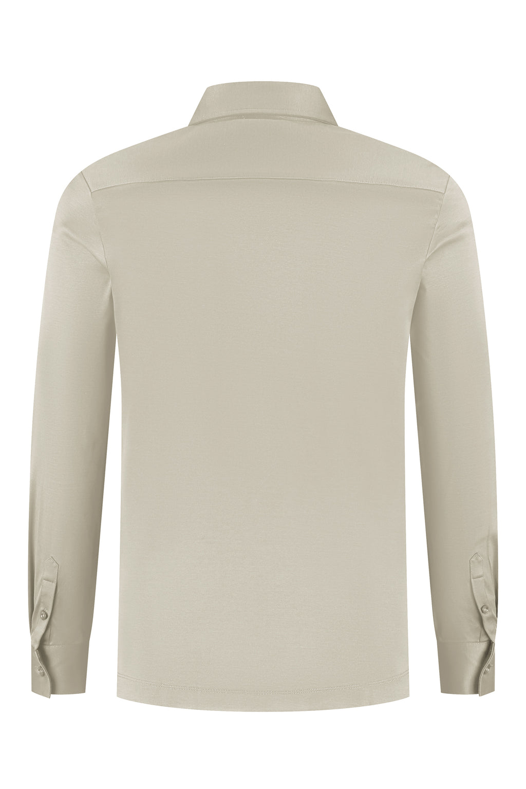 Les Brutes shirt beige mercerised overhemd taupe beige mercerised