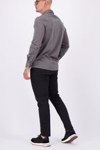 Les Brutes mercerised shirt dark grey formal shirt overhemd donkergrijs