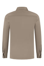 Les Brutes shirt taupe mercerised overhemd taupe beige mercerised