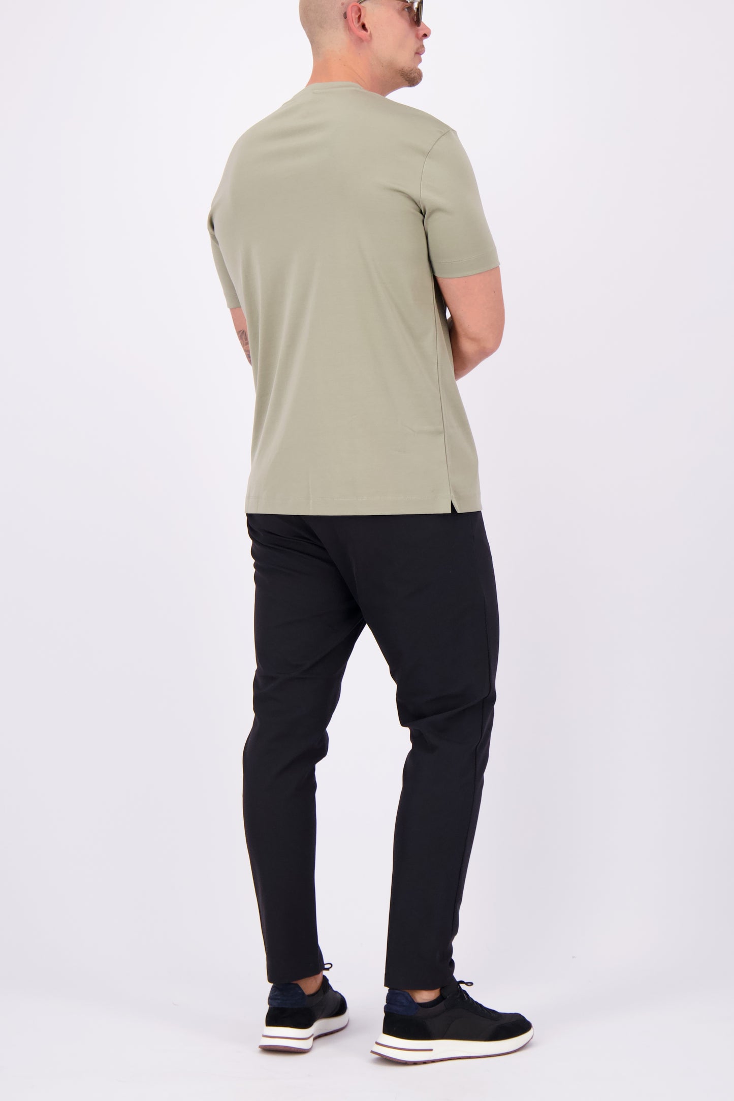 Les Brutes mercerised tshirt light green glans t-shirt lichtgroen