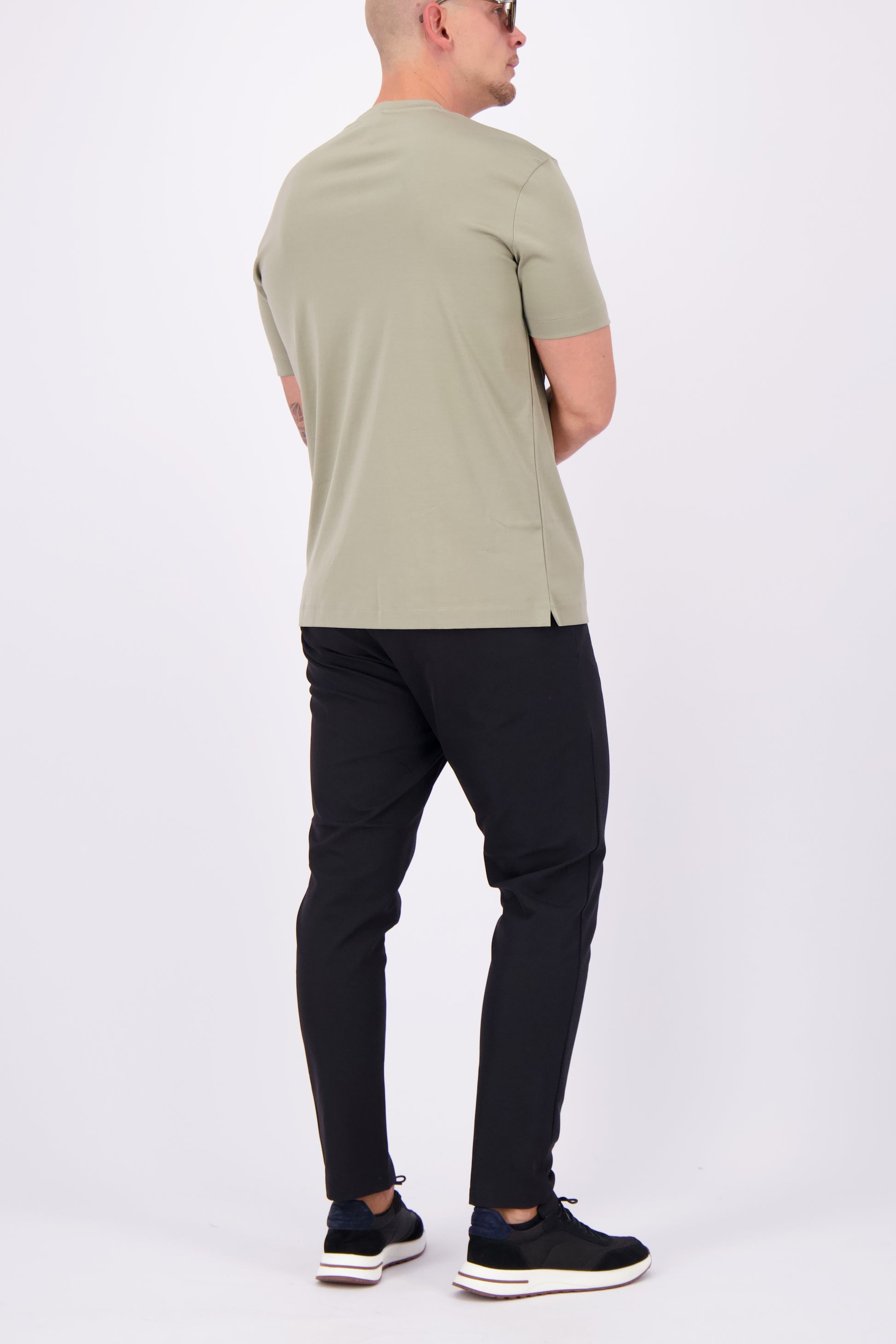 Les Brutes mercerised tshirt light green glans t-shirt lichtgroen